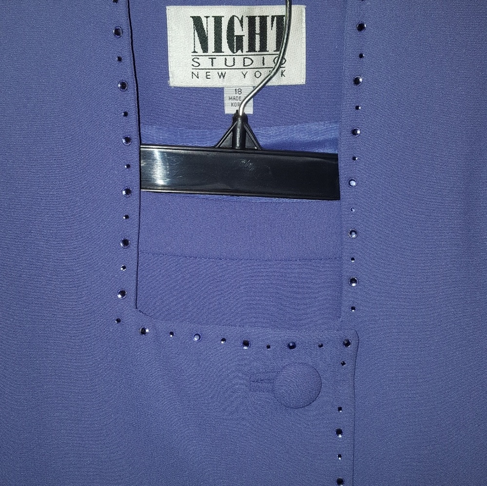 2 piece purple rhinestone suit - Picture 3 of 4